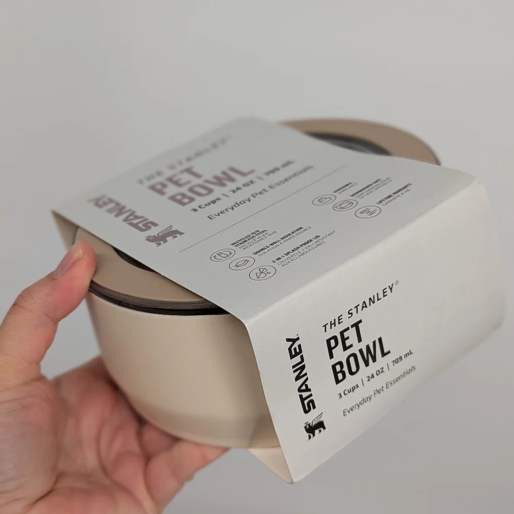 new dog pet bowl STANLEY Cream 3 cups 24oz insulated stainless steel
